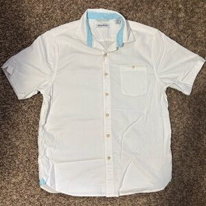 Tommy Bahama Men’s Corvair Stretch-Cotton Shirt Button Up White Size Medium